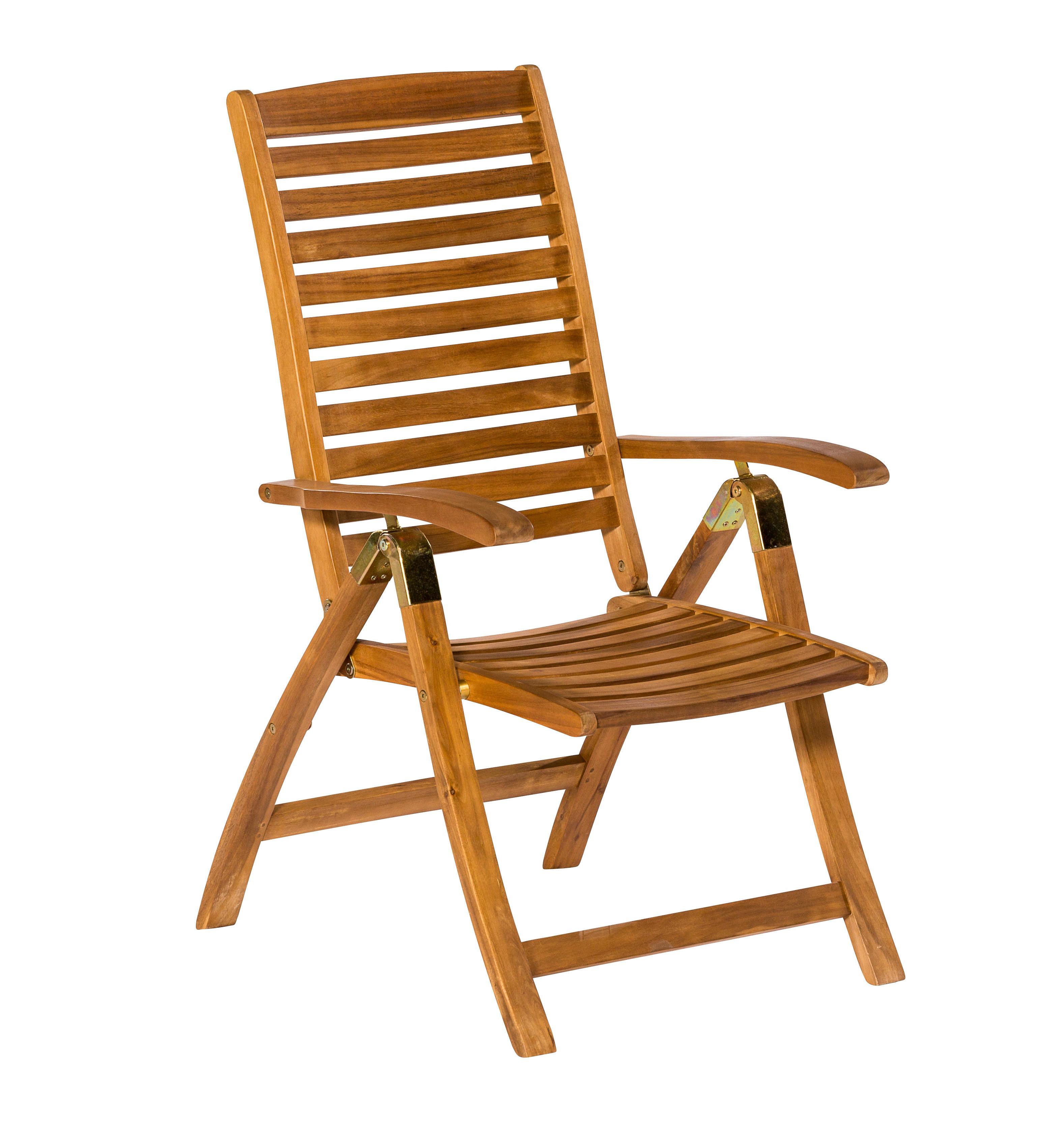 Gartensessel Klappbar Paraiba Echtholz Akazie - Akaziefarben, ROMANTIK / LANDHAUS, Holz (63/114/95cm) - Gardenson