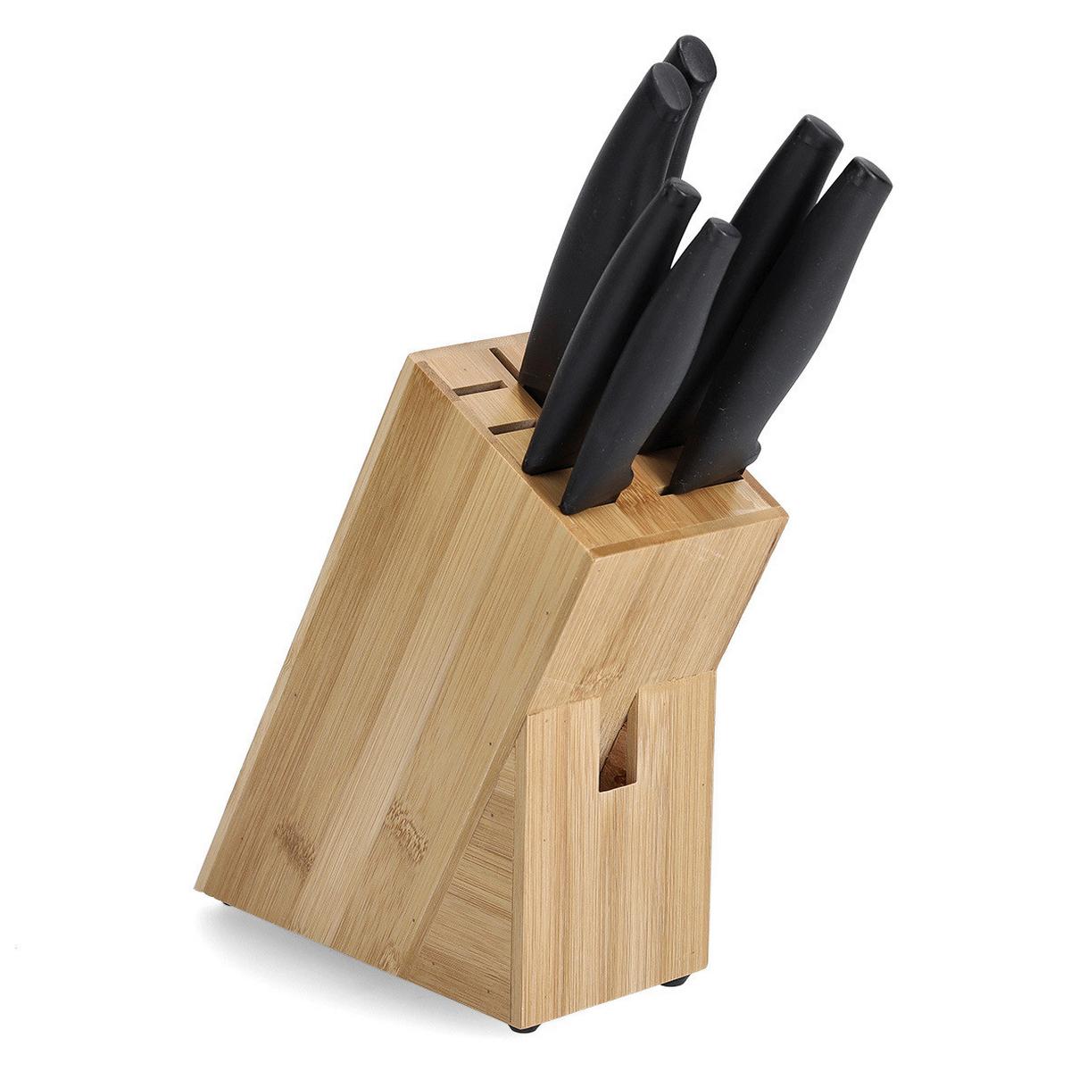 Messerblock Bambus, naturfarben - Naturfarben, Basics, Holz (22/9/22cm) - Zeller Present