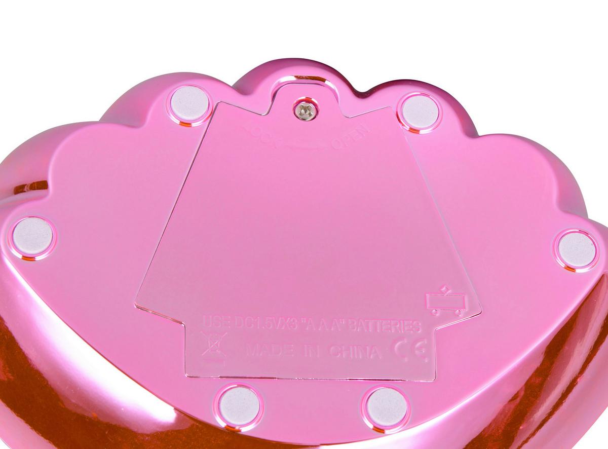 LED-TISCHLEUCHTE Glitzerkugel, pink, 0,80W - Pink/Transparent, Trend, Kunststoff (17.5/12,5/14,5cm)