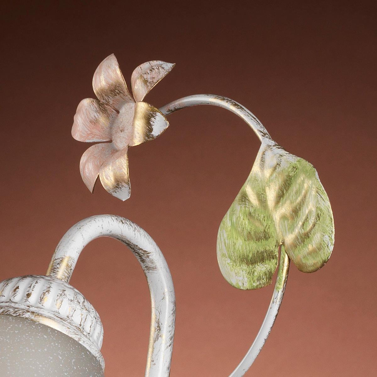 Wandleuchte 4217/ap - Weiß, Natur, Glas/Metall (25/15/30cm)