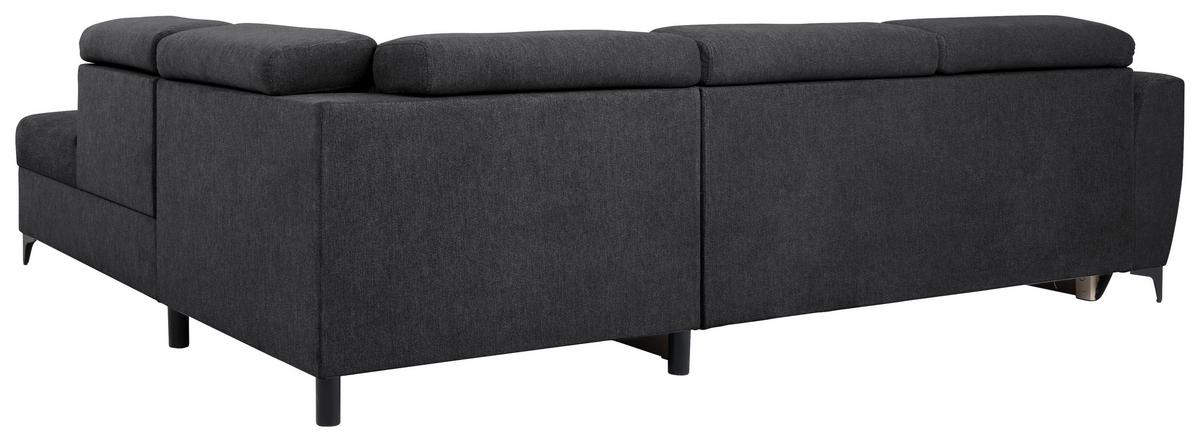 Ecksofa Lapis Schwarz S: 255/217 Cm - Schwarz, KONVENTIONELL, Textil (255/217cm) - MID.YOU