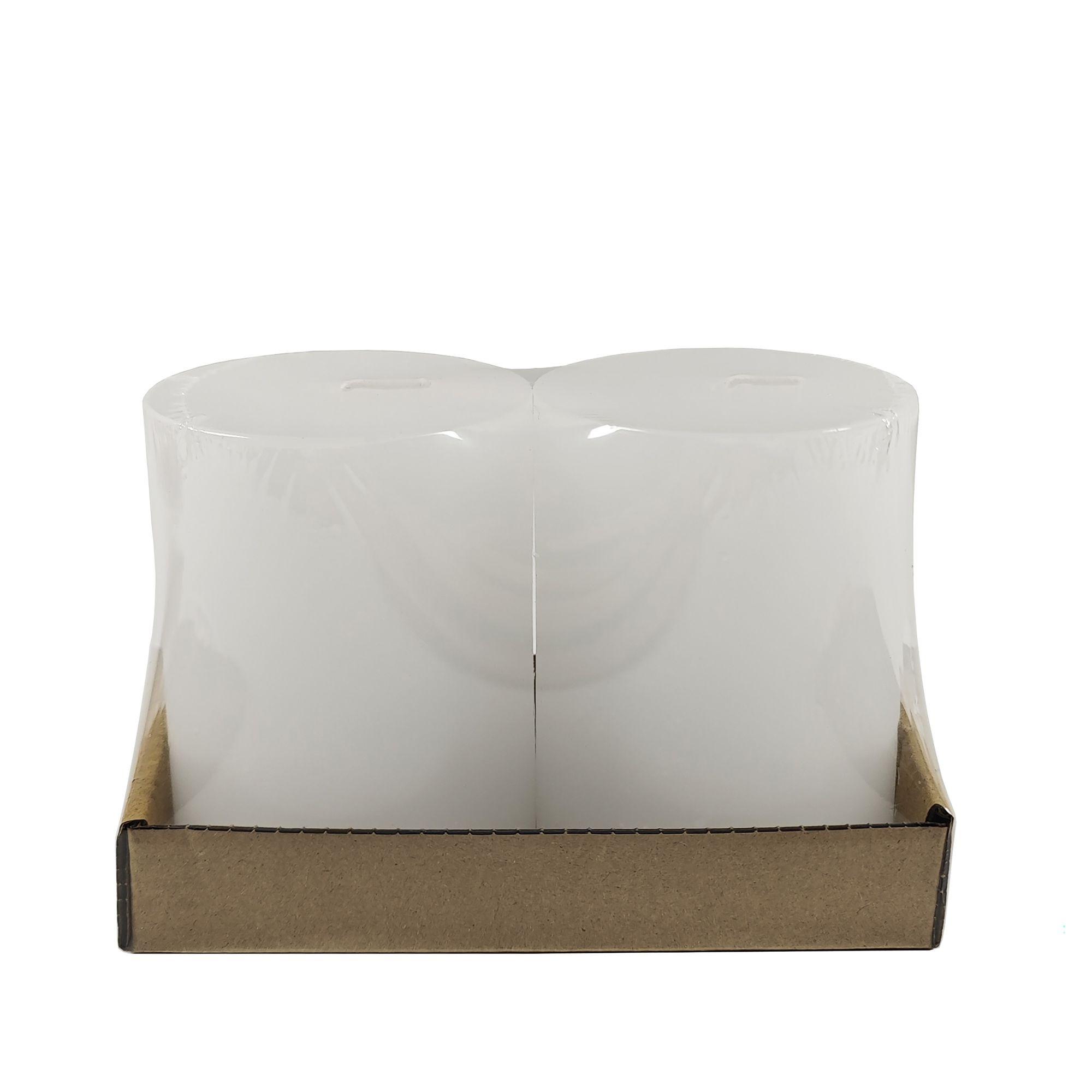 Stumpenkerze Sophie - Weiß, KONVENTIONELL, Naturmaterialien (6,8/9cm) - Ondega
