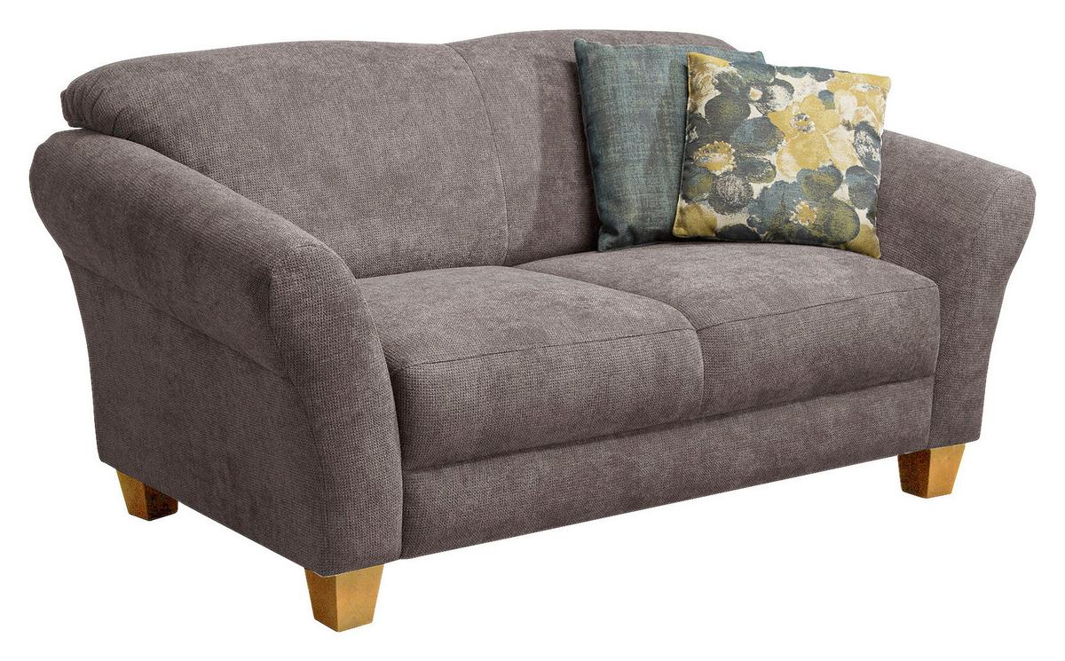 2-Sitzer-Sofa Gotland taupe Rücken echt, 163x84x89 cm - Taupe/Naturfarben, KONVENTIONELL, Textil (163/84/89cm) - Sit & More