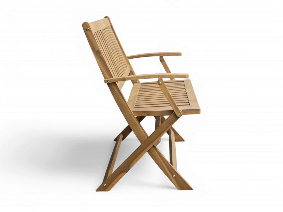 Gartenbank 2-Sitzer, Akazie faltbar, ca. 118x60x90 cm - Akaziefarben, Basics, Holz (118/60/90cm)
