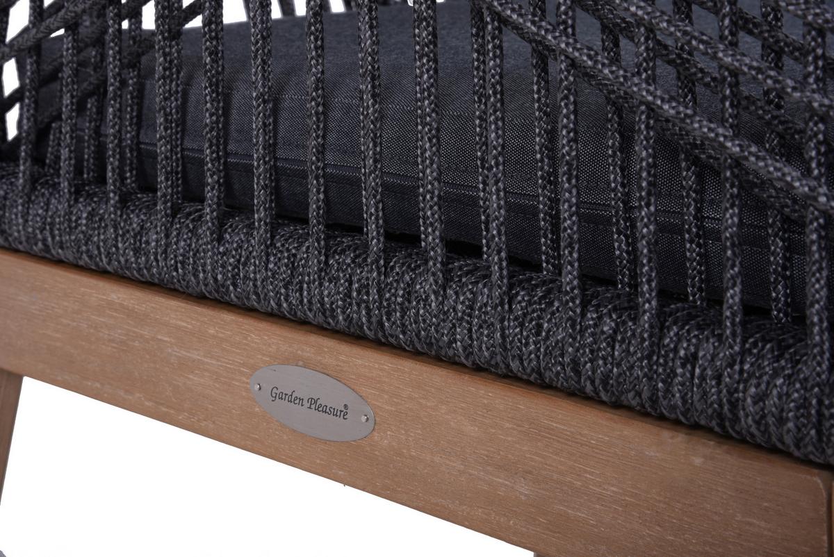 Gartenstuhl-Set Pomona - Braun/Grau, Basics, Holz/Textil (60/84/68cm) - Gardenson