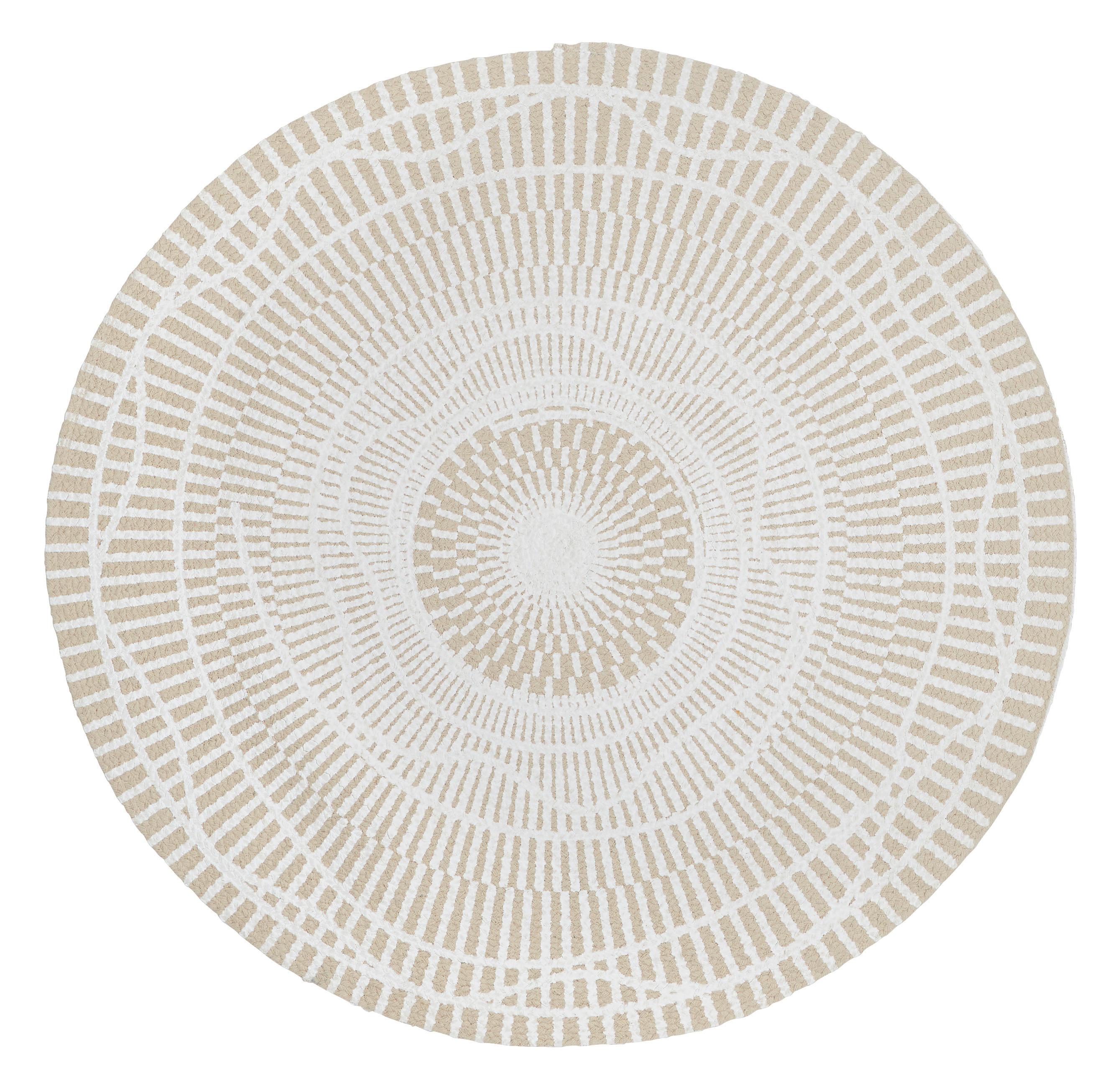 Plocho tkaný koberec MIAMI, Ø: 100 CM - svetlohnedá/prírodná farba, Modern, textil (100cm) - Modern Living