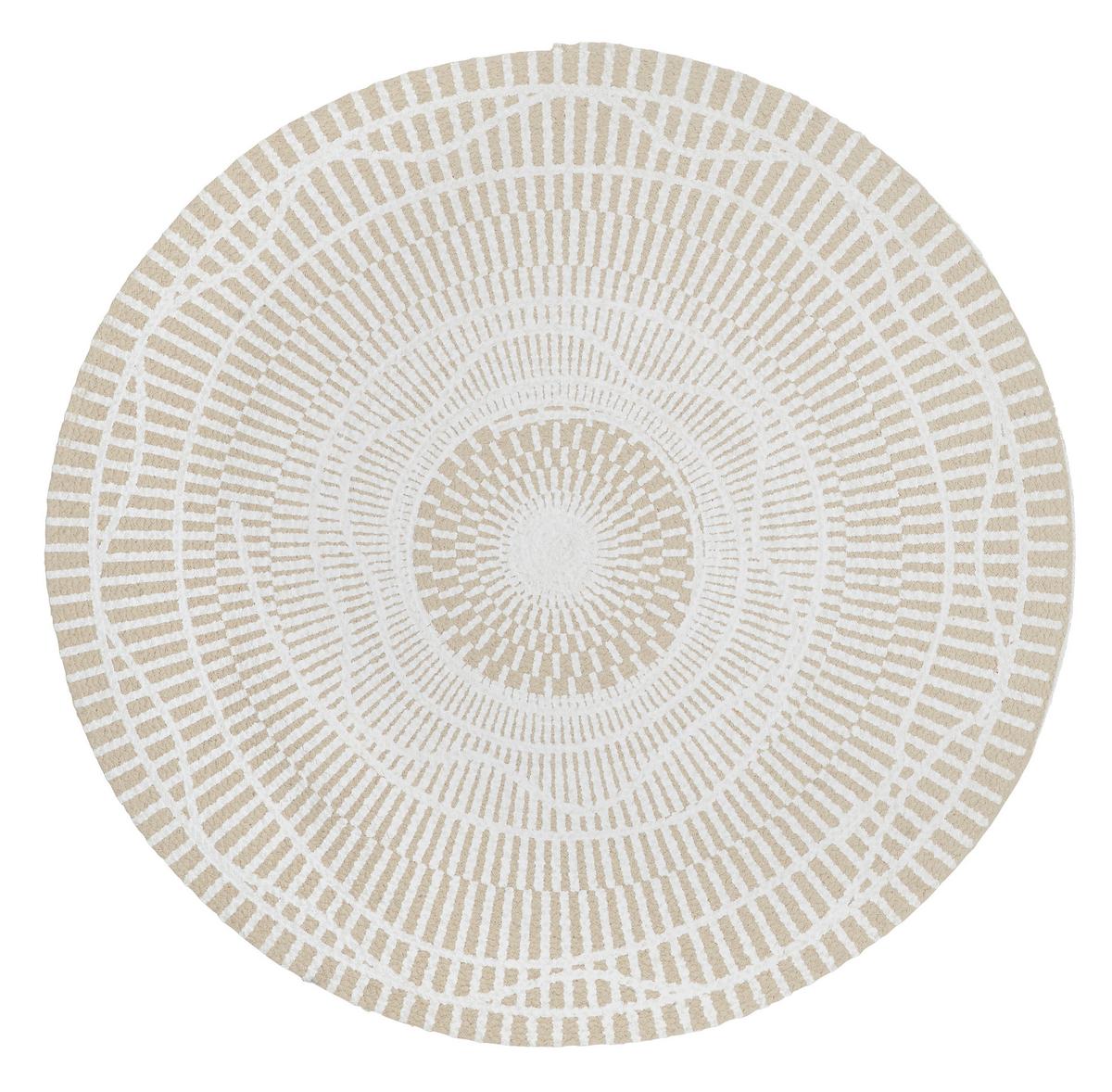 Koberec tkaný na plocho MIAMI, Ø: 100 cm - přírodní barvy/světle hnědá, Moderní, textil (100cm) - Modern Living