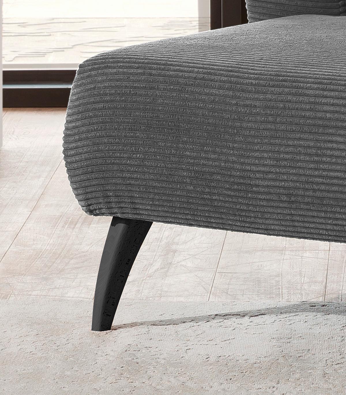 XXL-Sessel inkl. Zierkissen Colori Grau - Schwarz/Grau, MODERN, Textil (108/84/155cm) - MID.YOU
