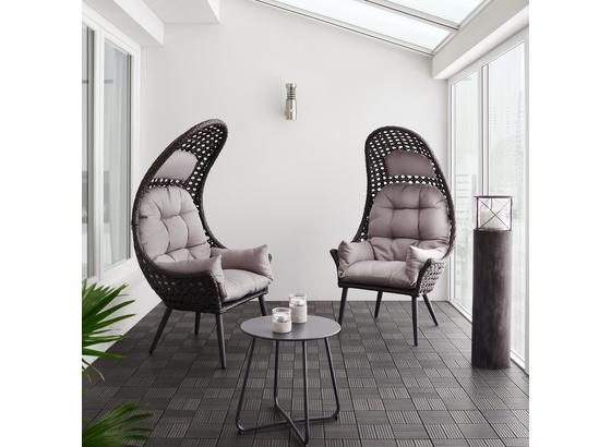 Relaxačné Kreslo Timi - světle šedá/tmavě šedá, Moderní, kov/textil (76/146/77cm) - Modern Living Relaxačné Kreslo Timi - světle šedá/tmavě šedá, Moderní, kov/textil (76/146/77cm) - Modern Living