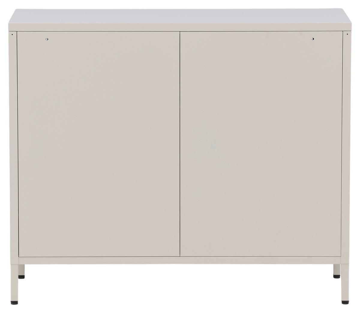 Sideboard Nett - Beige, Design, Metall (90/75/40cm) - Livetastic