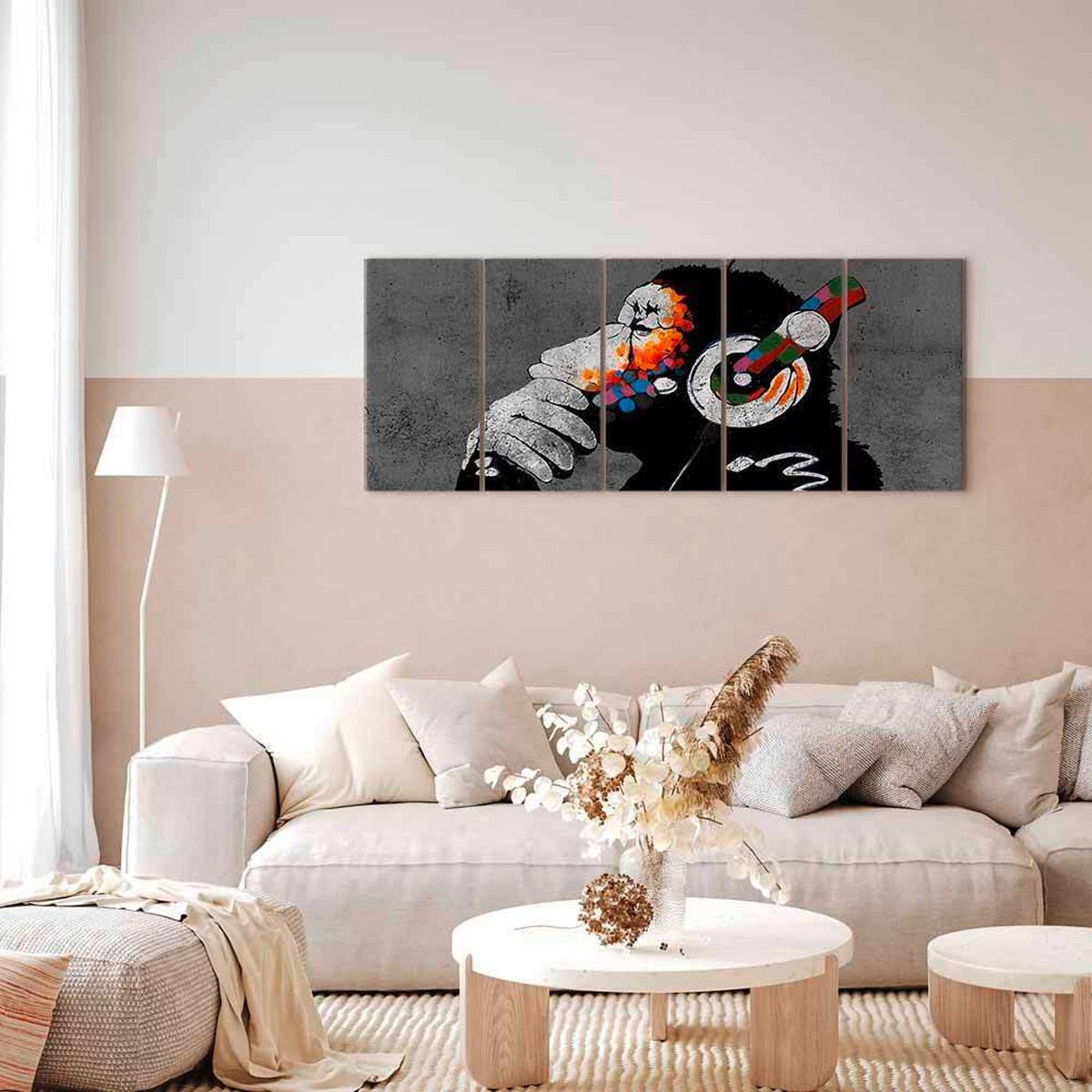 Leinwandbild Multicolor B: 100 cm - Multicolor, Basics, Holzwerkstoff/Textil (100/40/1,2cm) - artgeist