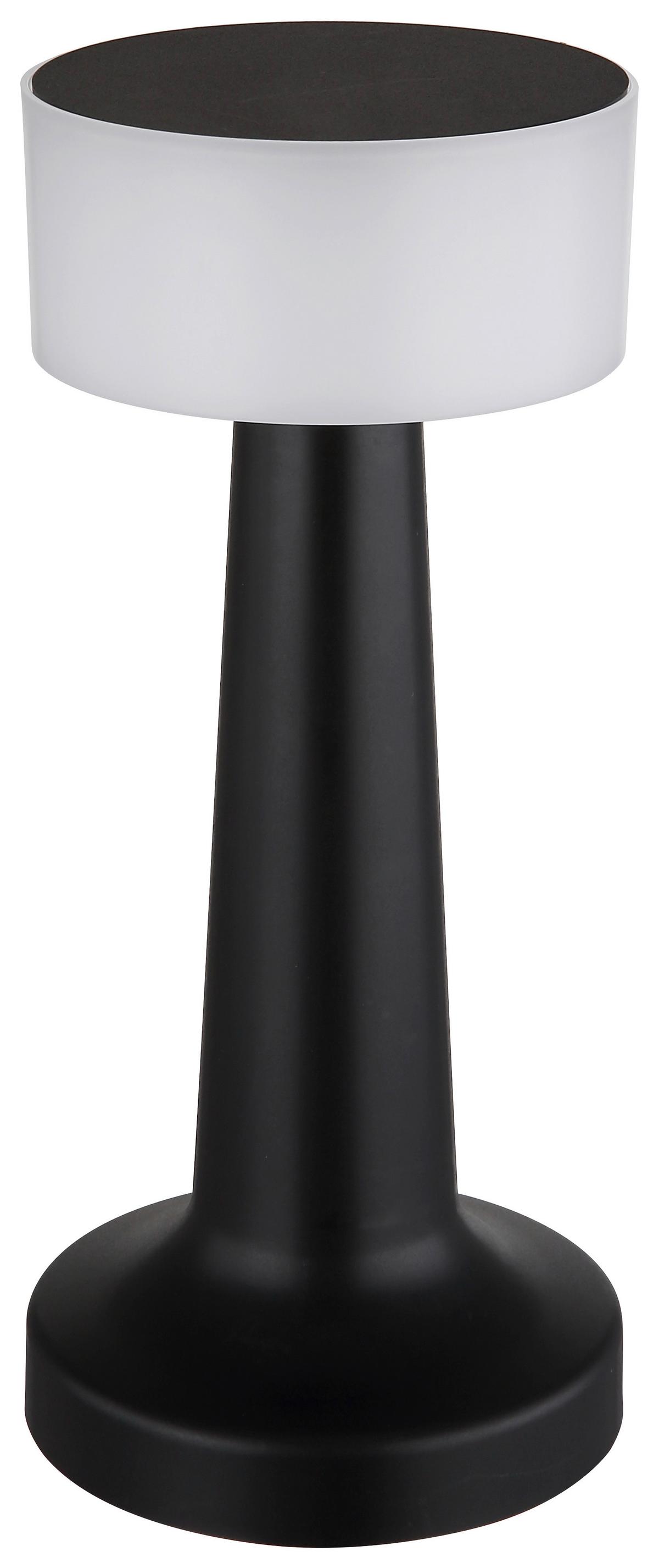 Led-tischleuchte Win - Opal/Schwarz, MODERN, Kunststoff (9,5/21,5cm) - Luca Bessoni