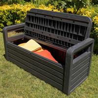 Gartenbank Kunststoff Foreverspring 2-Sitzer - Anthrazit, Basics, Kunststoff (132,5/89/58cm)