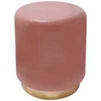 Beistelltisch Art Deco 375 Goldfarben/rosa B: 35 Cm - Goldfarben/Rosa, Design, Metall (35/44,5cm) - Kayoom