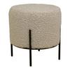 Hocker Alford Schwarz Beige B: 35,5cm - Beige/Schwarz, Design, Textil/Metall (35.5/37cm)