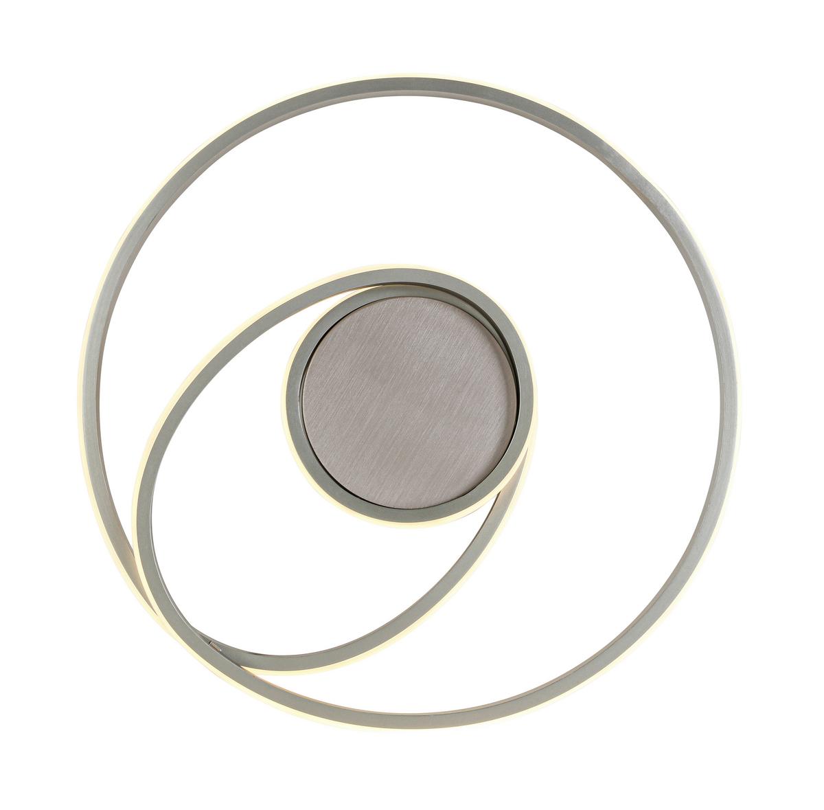 LED-Deckenleuchte Charlotte - Champagner/Weiß, Basics, Kunststoff/Metall (45/5,5cm) - Luca Bessoni