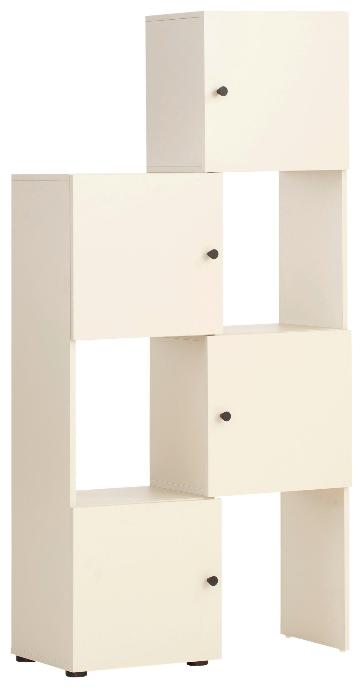 Regal Lovund, Beige B: 42-70 Cm - Beige/Schwarz, Design, Holzwerkstoff (42-70/163,1/34,7cm) - MID.YOU