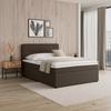 Boxspringová postel MARCO 160x200, hnědá - černá/hnědá, Moderní, dřevo/textil (160/200cm) - Bessagi Home