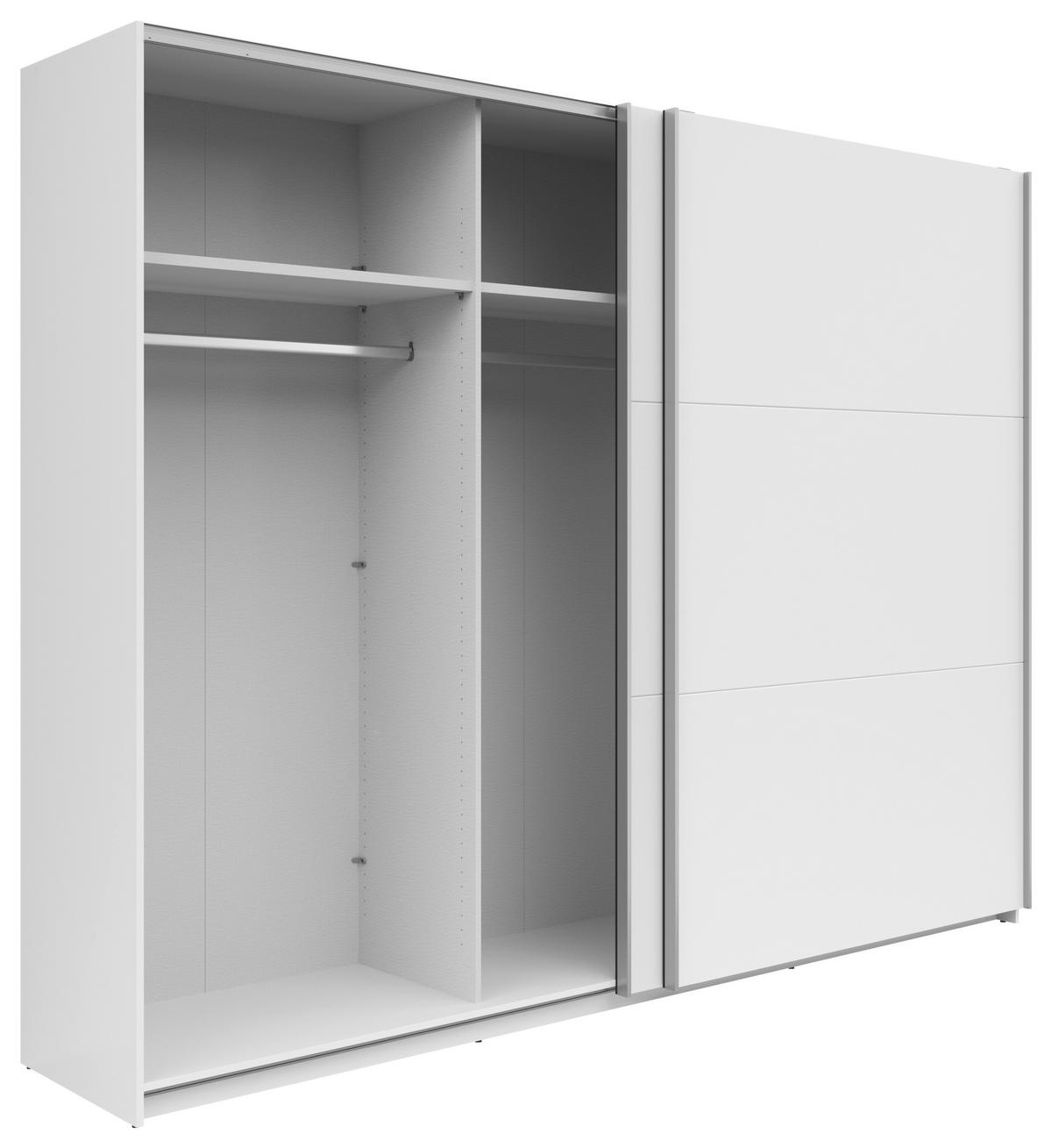 Tolóajtós Szekrény Saturn 270/210cm - fehér, Konventionell, faalapú anyag (270/210/59cm)