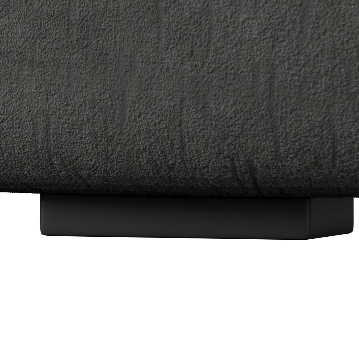 Čalouněná postel MARIJA 180x200 cm, tmavě šedá - tmavě šedá/přírodní barvy, Moderní, kov/dřevo (180/200cm) - Bessagi Home