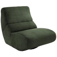 Sessel Lucera Waldgrün 360° drehbar, B: 74 cm - Waldgrün/Schwarz, Design, Textil (74/85/105cm) - Livetastic