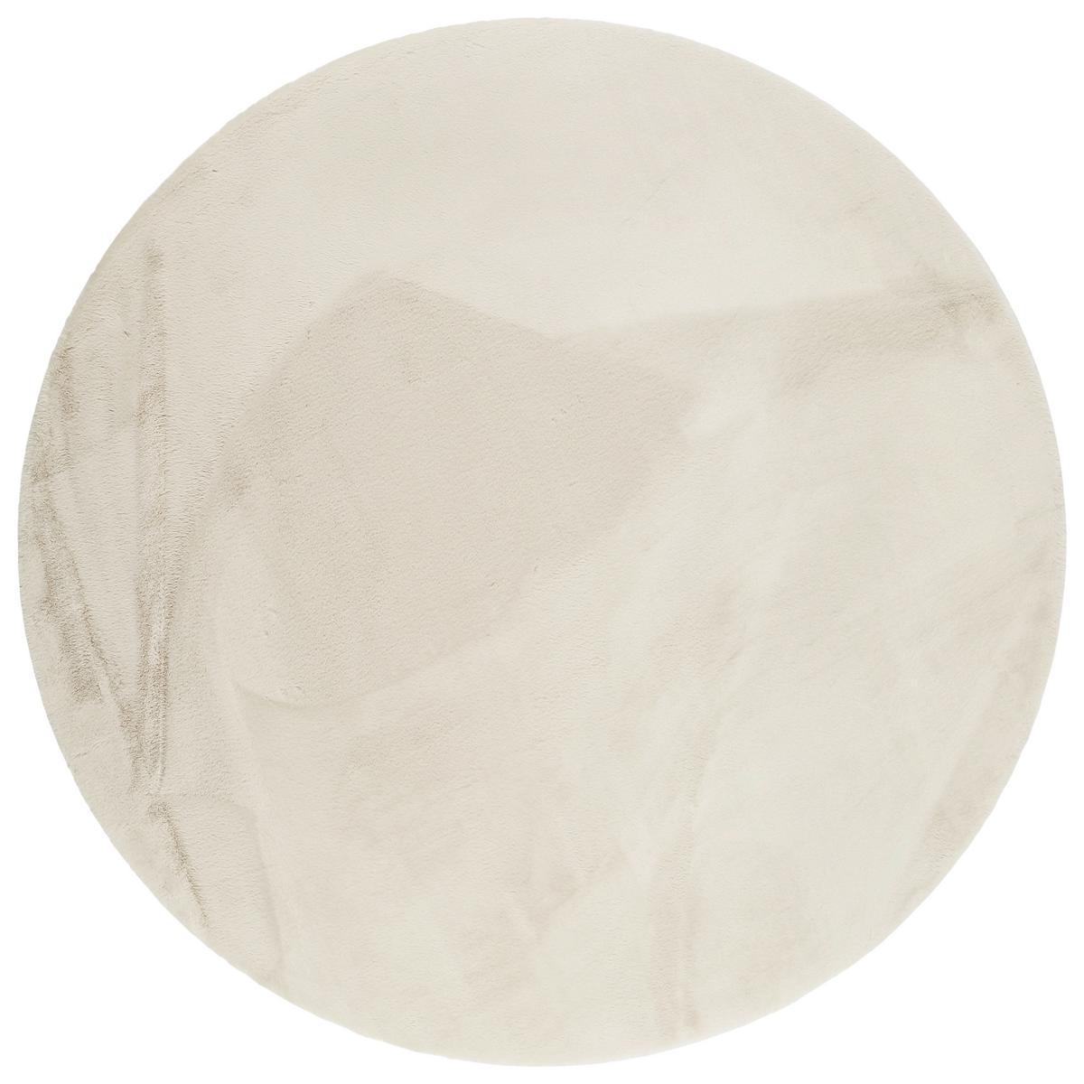 Hochflorteppich Creme/Beige Alice Rund Ø 100 cm - Beige/Creme, KONVENTIONELL, Textil (100cm) - Esprit