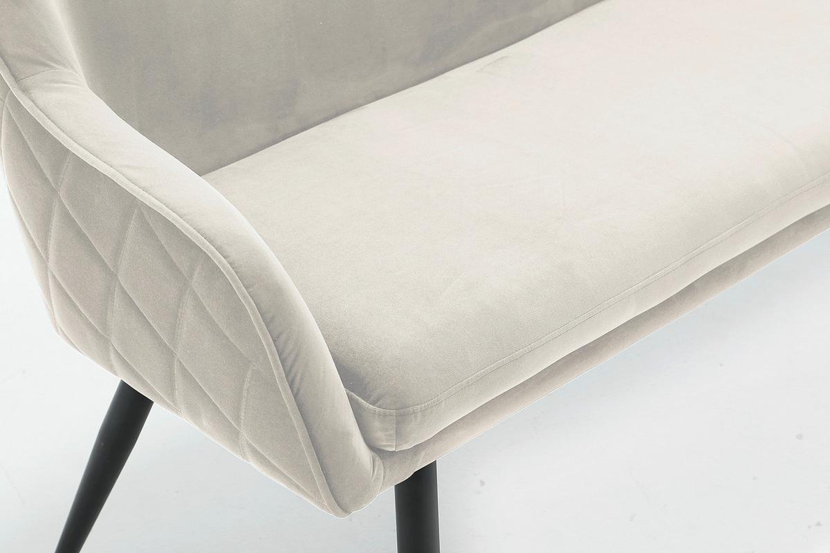 Sitzbank Creme B: 160 Cm - Creme/Schwarz, MODERN, Textil (160/85/61cm) - Livetastic
