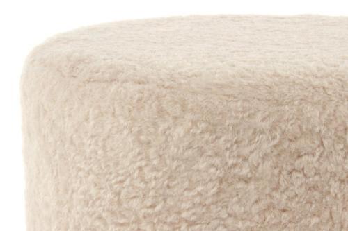 Taburet béžová - zlatá/béžová, Basics, kov/textil (35/35/35cm)