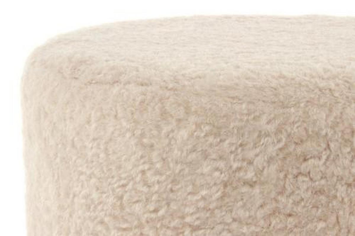 Taburet béžová - zlatá/béžová, Basics, kov/textil (35/35/35cm)