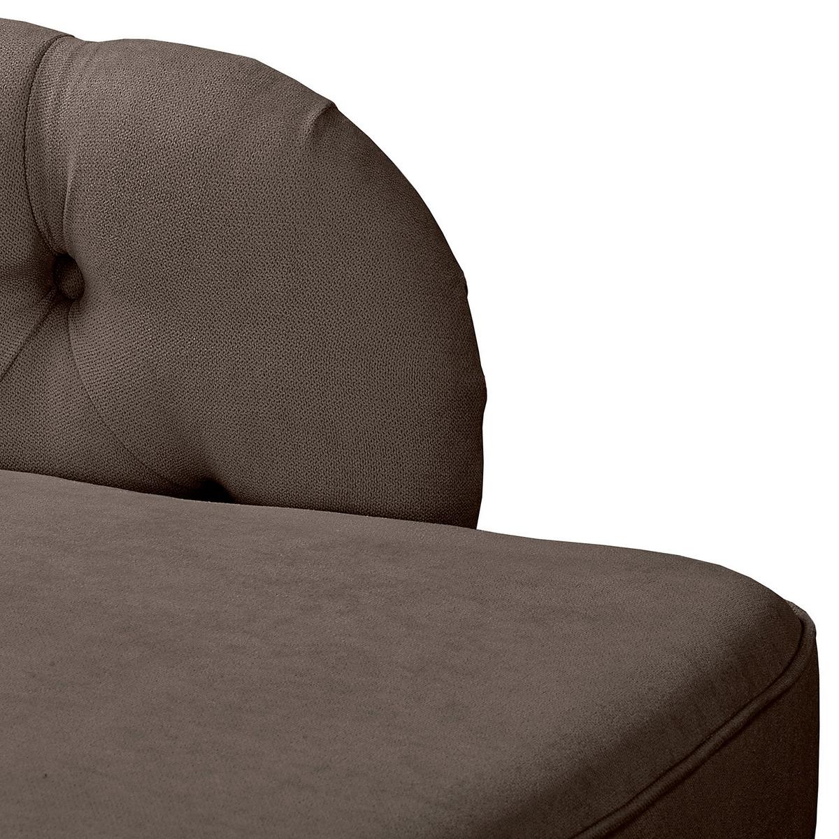 Récamiere Pako Graubraun B: 185cm - Graubraun/Braun, Design, Textil (185/93/75cm) - Livetastic