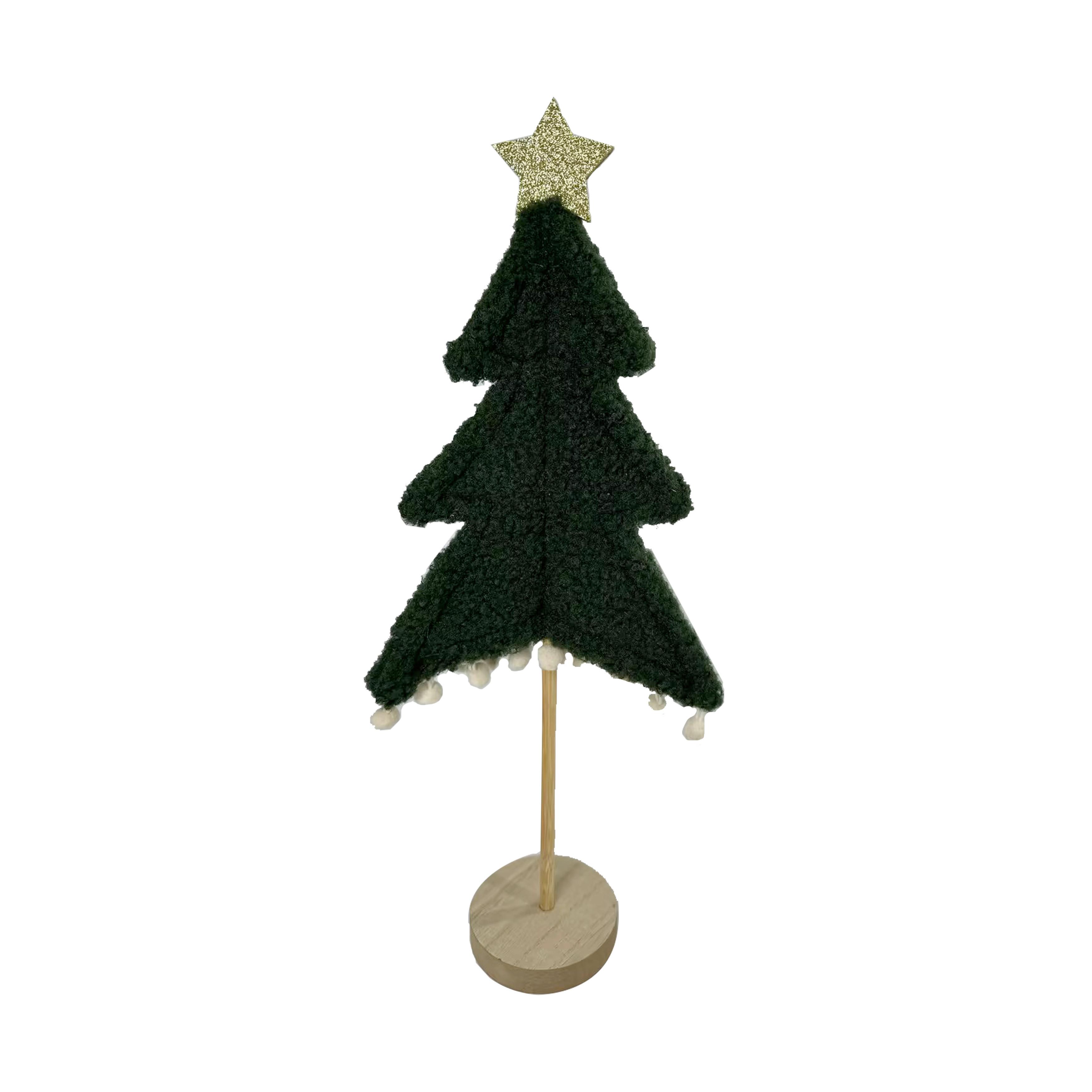 Dekoweihnachtsbaum Leyla - Goldfarben/Naturfarben, KONVENTIONELL, Holzwerkstoff/Textil (19/8/42cm) - Luca Bessoni