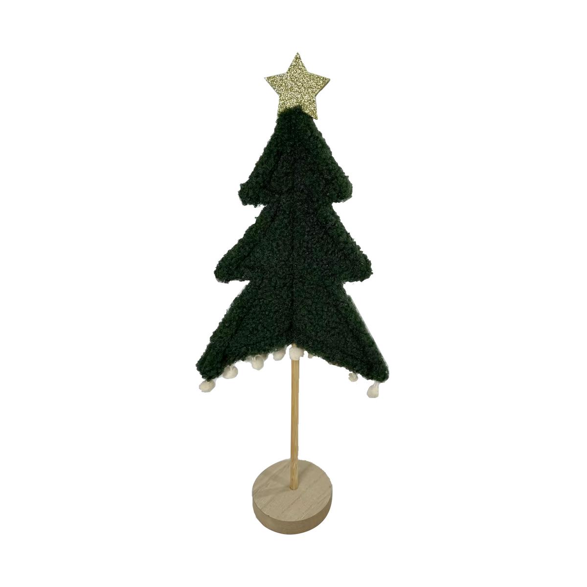 Dekoweihnachtsbaum Leyla - Goldfarben/Naturfarben, KONVENTIONELL, Holzwerkstoff/Textil (19/8/42cm) - Luca Bessoni