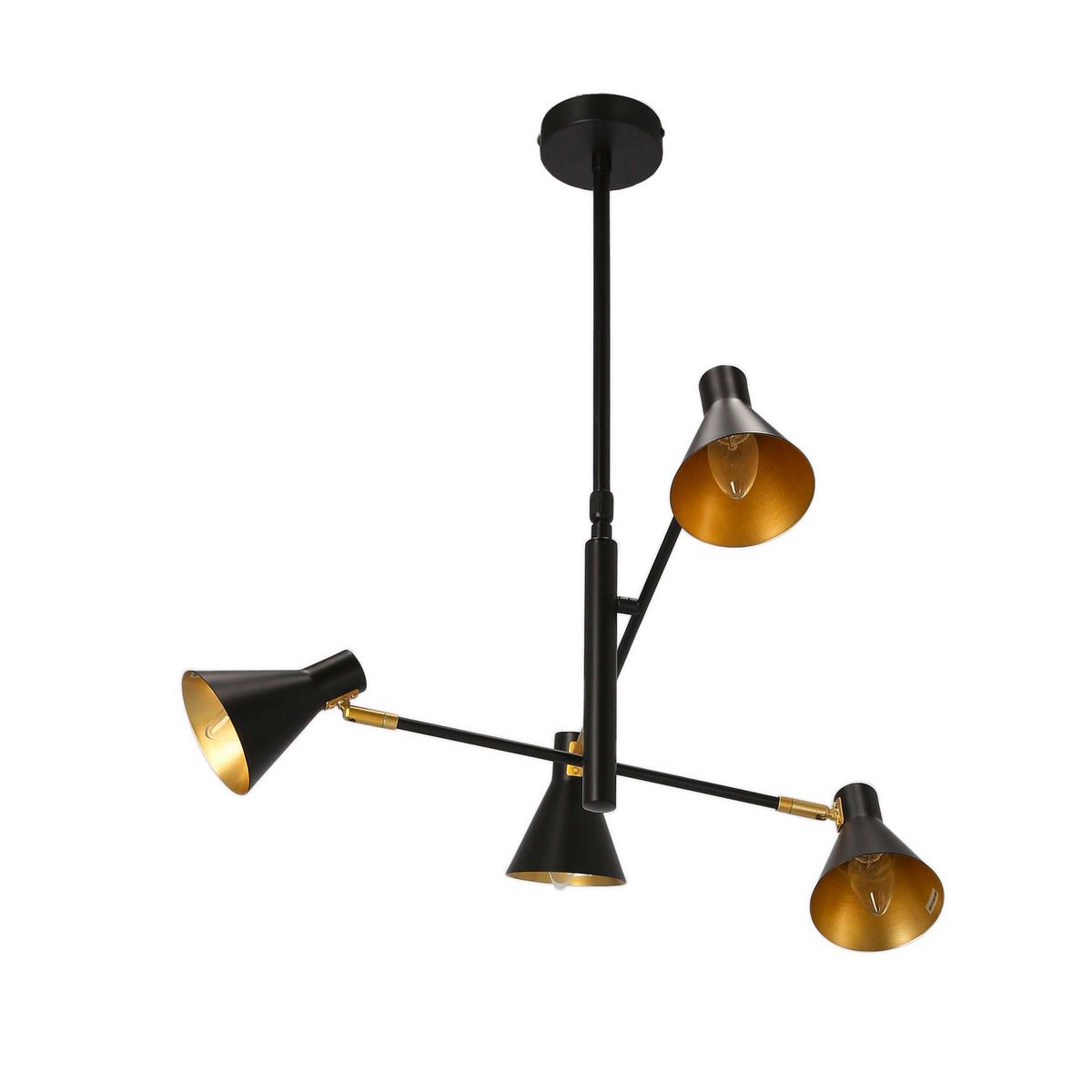 Hängeleuchte 34-72689 - Schwarz, Basics, Metall (54/54/89cm)
