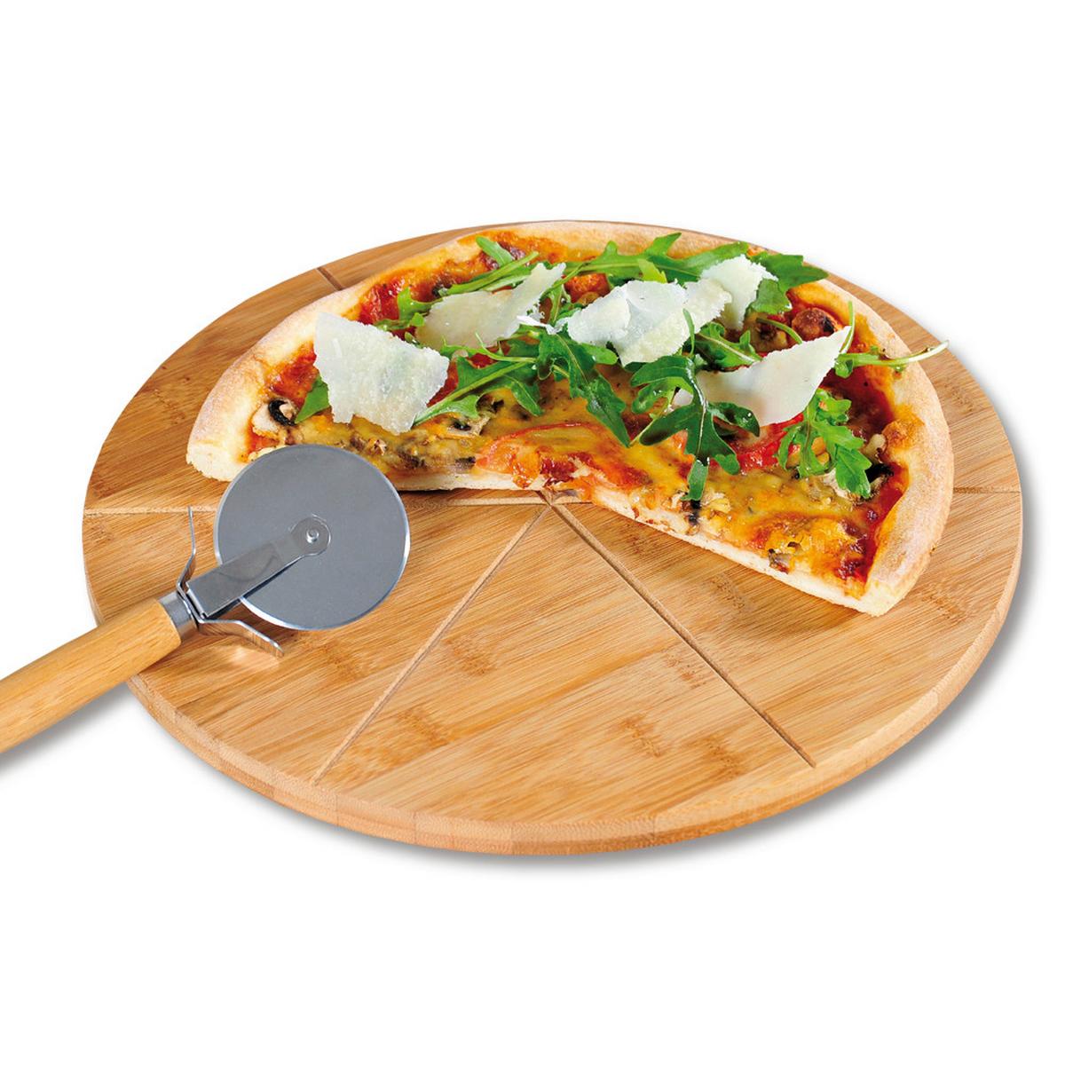 Kesper Pizzateller Bambusholz Rund Bambus ca. 32 cm - Naturfarben, Basics, Holz (32/1,50cm) - Kesper