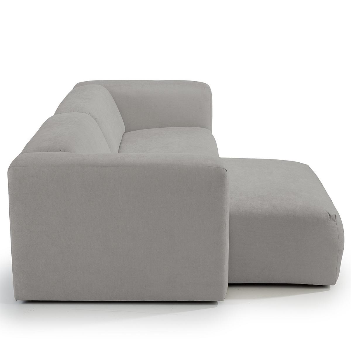 Ecksofa Bolt, Grau B: 255x160 cm - Grau, MODERN, Textil (255/160cm) - Trendmanufaktur
