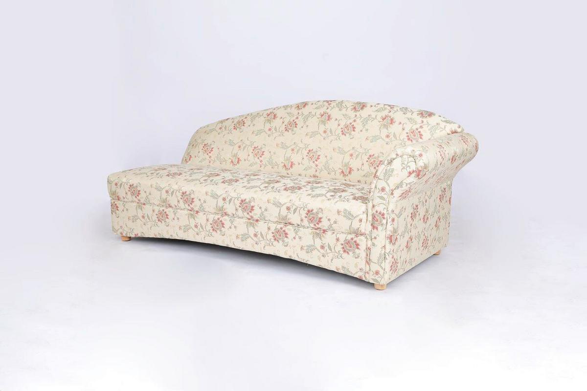 3-Sitzer Loretta ca.193x83x85 cm, Armlehne rechts - Hellbraun/Perlmutt, Basics, Holz/Textil (193/83/85cm)