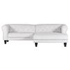 Ecksofa Jonte Weiß S: 260x160 Cm - Dunkelbraun/Weiß, Design, Textil (260/160cm) - MID.YOU