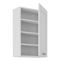 HORNÁ KUCHYNSKÁ SKRINKA LUISA        H60/90 - biela/strieborná, Romantik / Landhaus, kov/kompozitné drevo (60/90/31cm)