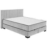 Boxbett Nagol C - Hellgrau/Schwarz, MODERN, Holzwerkstoff/Textil (160/200cm) - MID.YOU