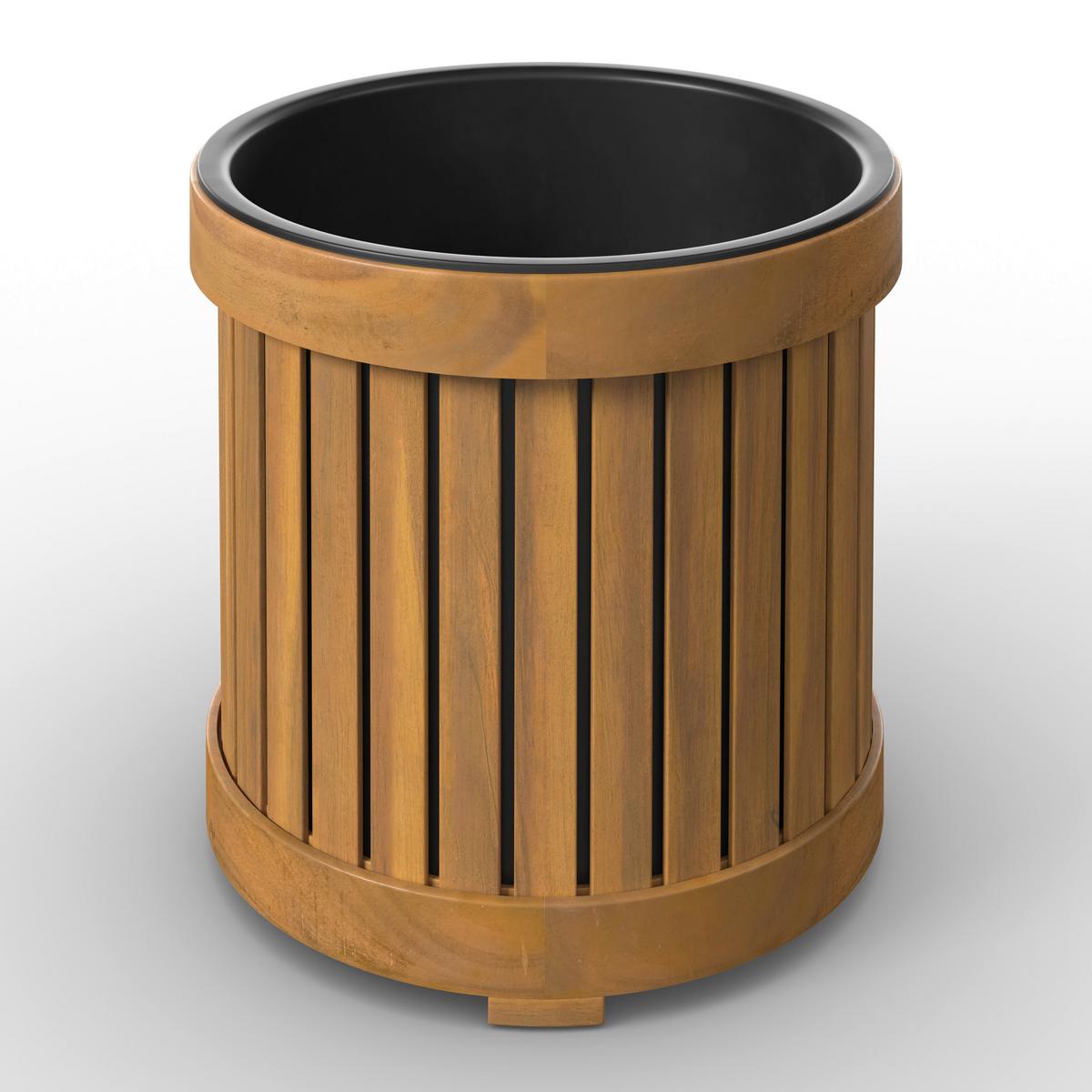 VYSOKÝ ZÁHON MARLO - čierna/farba akácie, Modern, drevo/plast (36/36/36cm) - Bessagi Garden