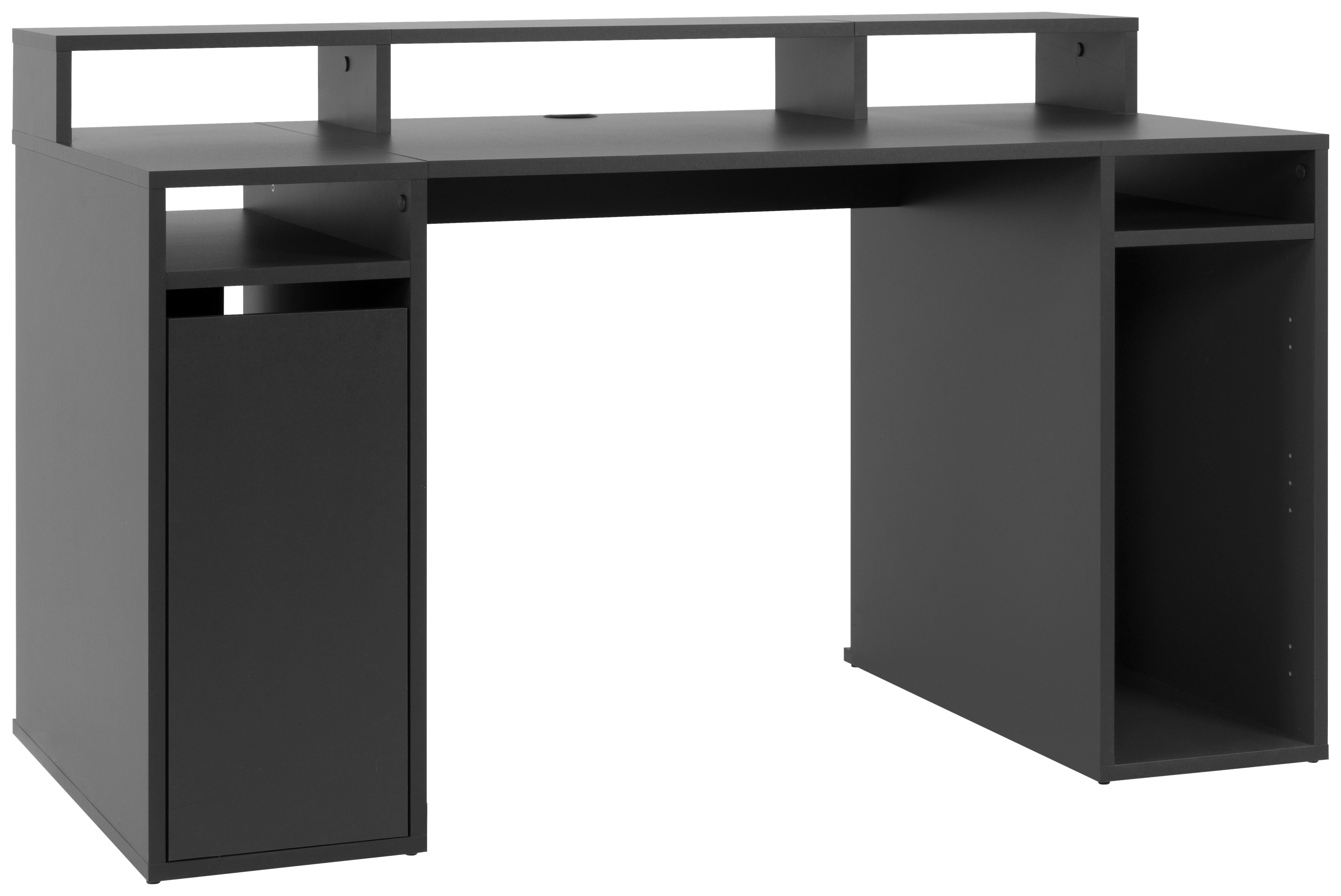 Schreibtisch Mit Stauraum B/h: 70,5/85,5 Cm Newcastle - antracit, Basics, faalapú anyag (140/70,5/85,5cm) - MID.YOU