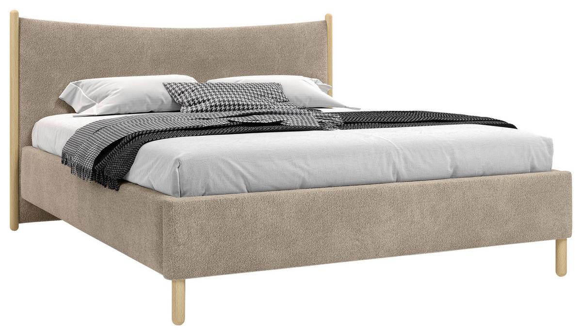Polsterbett Nature Braun Lf: 180x200 Cm - Buchefarben/Braun, MODERN, Holz/Holzwerkstoff (180/200cm) - MID.YOU
