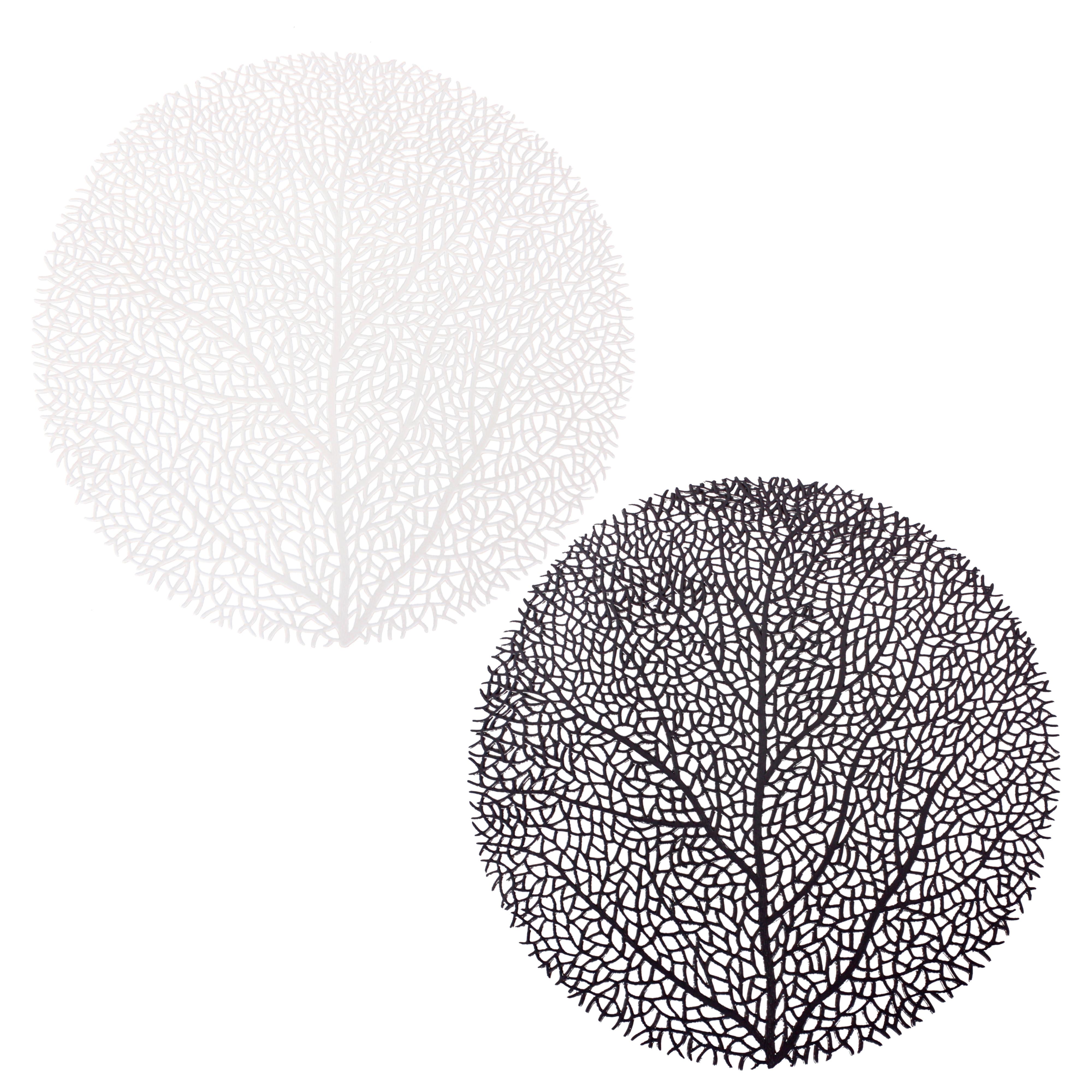 Tischset Jasmina - Anthrazit/Weiß, Basics, Kunststoff (38cm) - Ondega