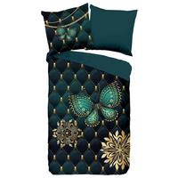 Wendebettwäsche Lavanya Blau Petrol 135x200 Cm - Blau/Petrol, KONVENTIONELL, Textil (135/200cm)