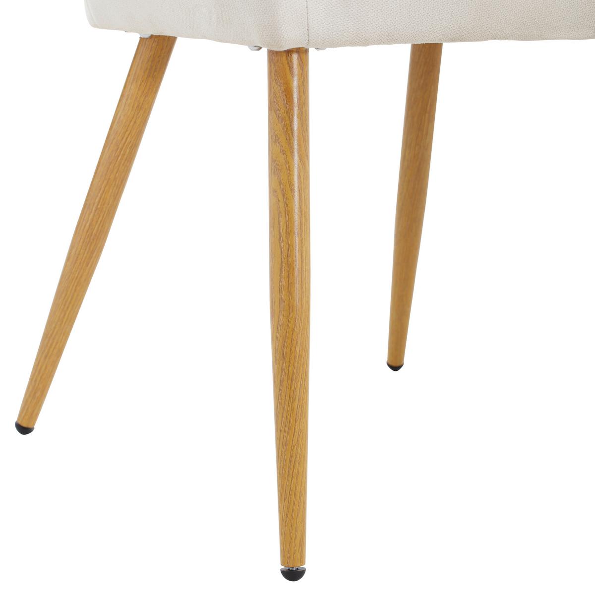 Armlehnstuhl Drops Beige B: 57 Cm - Eichefarben/Beige, MODERN, Textil/Metall (57/82/60cm) - MID.YOU