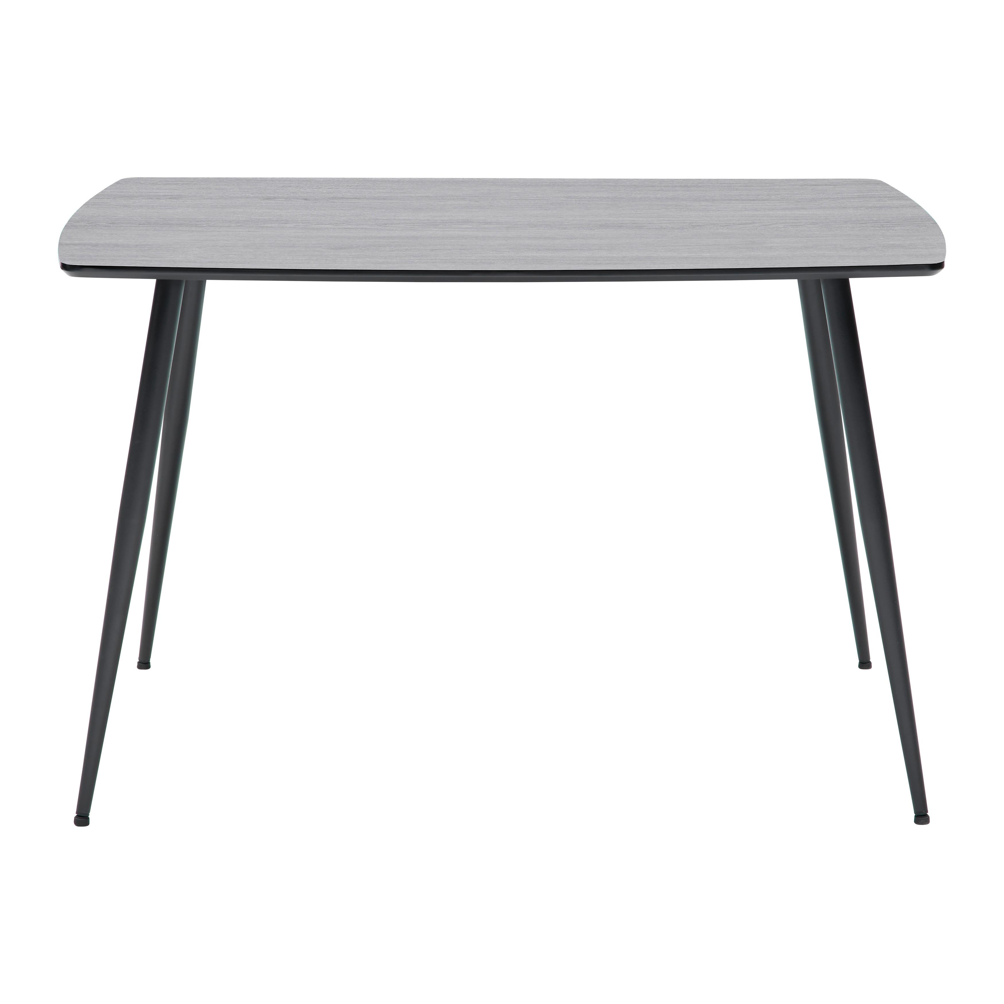 Jedálenský stôl ADAM 120x80 cm - čierna/sivá, Basics, kov/kompozitné drevo (120/75/80cm) - Mömax