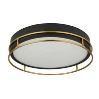 Deckenleuchte 62013-3pb - Schwarz, Design, Glas/Metall (40/9.5cm)