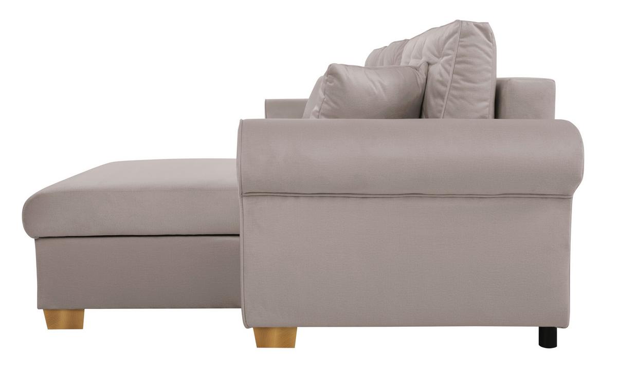 Ecksofa Arles, Taupe 1 S: 266x161 Cm - Taupe/Buchefarben, Design, Textil (266/161cm) - MID.YOU