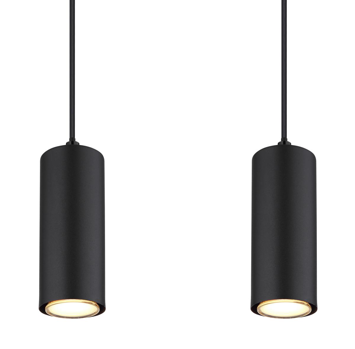 Hängeleuchte 57911-4hbw - Schwarz, Design, Holzwerkstoff/Metall (65/6/120cm) - Globo