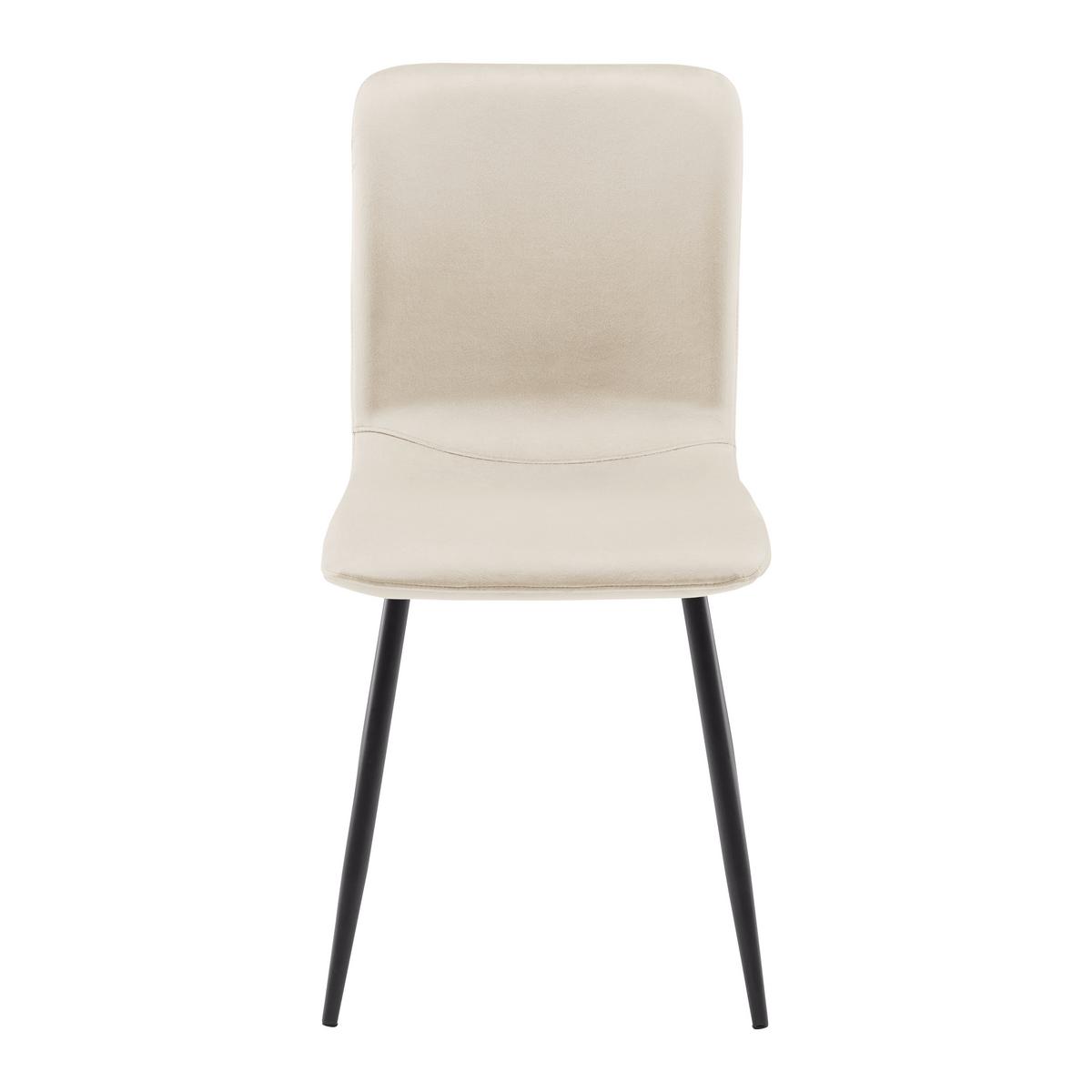 Moderná jedálenská stolička ELIF béžová - čierna/béžová, Modern, kov/drevo (43/86/55cm) - P & B